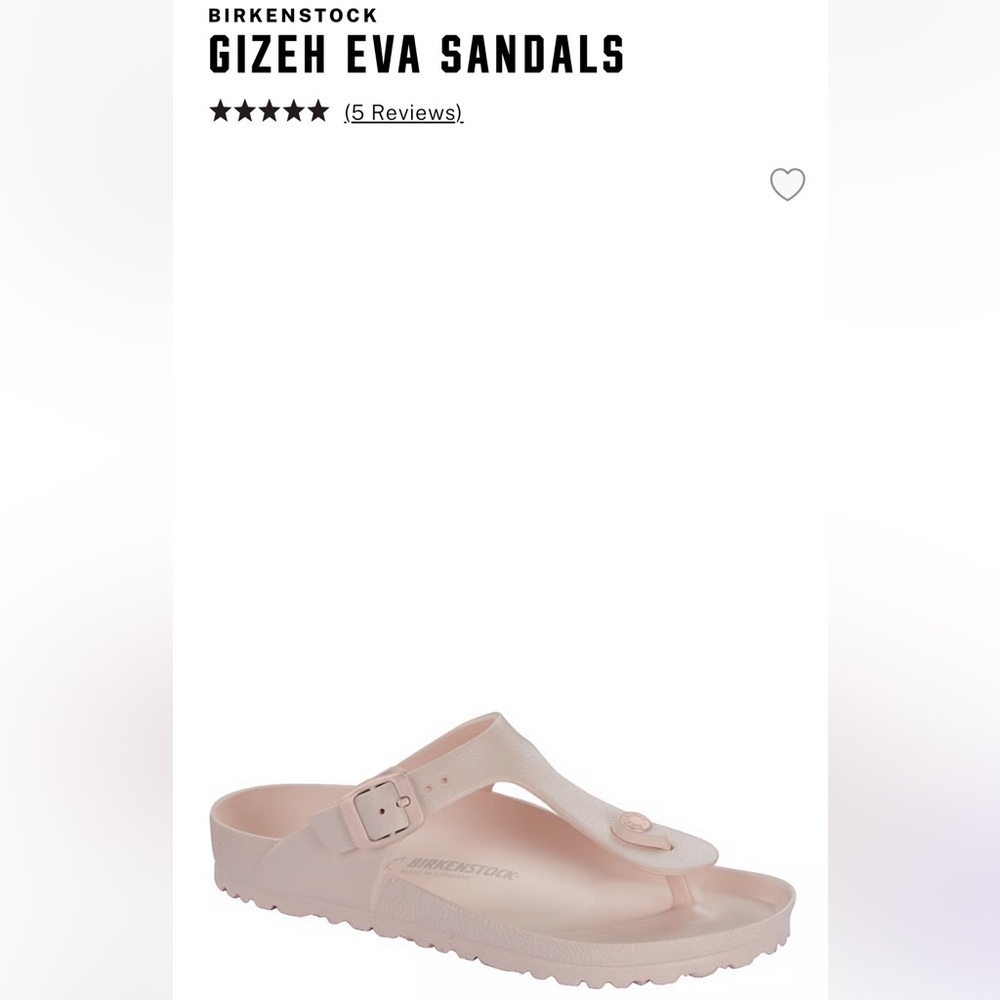 New NIB Birkenstock Gizeh Eva sandals pink light rose 8-8.5 or 39 - Picture 1 of 7